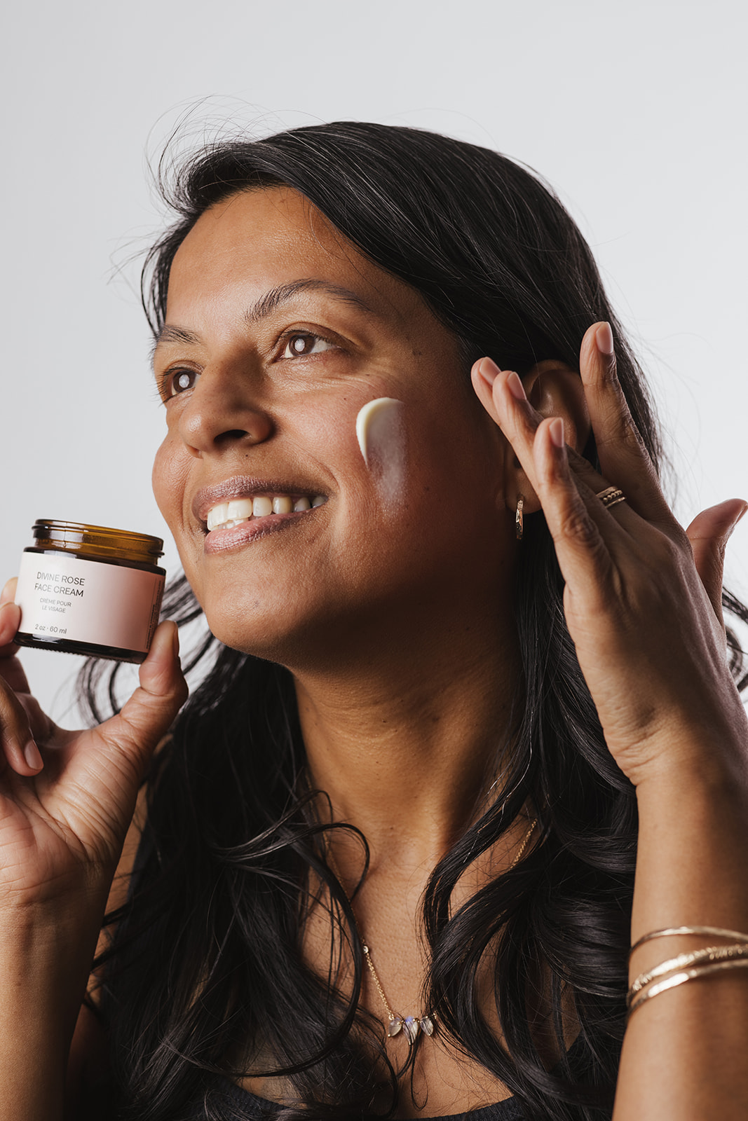 Brahmi Skincare Whistler Divine Rose Face Cream Lily Jar Smear