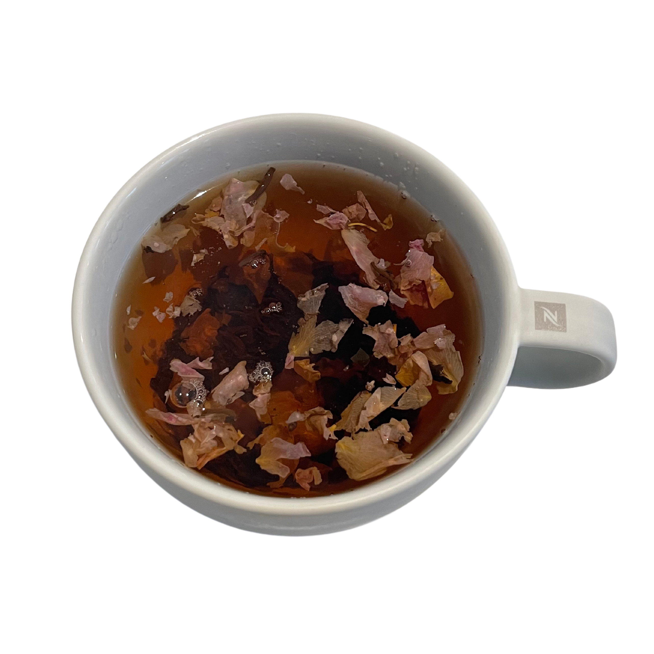 Brahmi Self Love Tea Certified organic ingredients assam darjeeling red rose petals rosehips